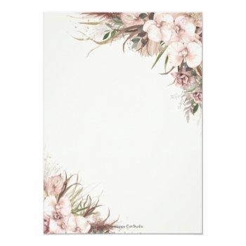 Boho Chic Pampas Grass Orchid Floral Front View