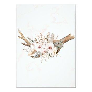 Boho Deer Antlers And Florals Arrows Front View