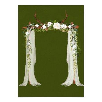Boho Deer Antlers White Canopy Front View