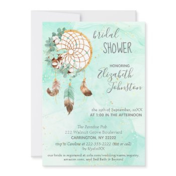boho dream catcher bridal shower invitation