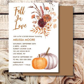 boho fall in love rustic flower bridal shower invitation