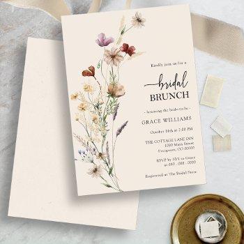 boho floral elegant bridal brunch invitation