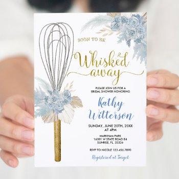 boho floral soon to be whisked away bridal shower invitation