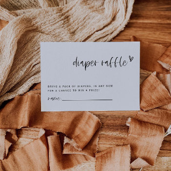 boho heart diaper raffle baby shower game e100 note card