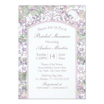 Boho Lavender Floral Damask Summer Front View