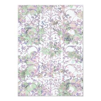 Boho Lavender Floral Damask Summer Front View