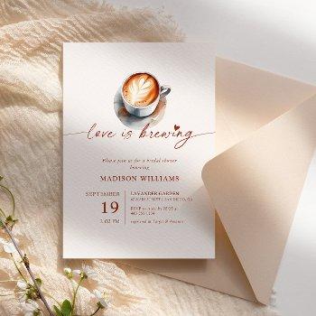 boho love is brewing bridal shower coffee  invitation