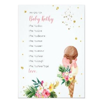 Boho Pampas Grass Ice Cream Prayers For Baby Sign Front View