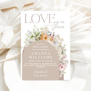 boho rustic wildflower spring bridal shower invitation