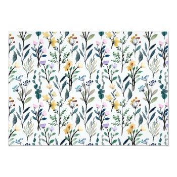 Boho Watercolor Wildflower Custom Bridal Shower  Thank You Card Front View