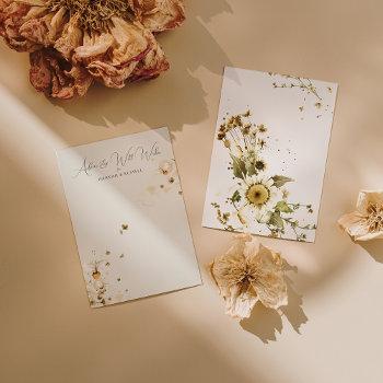 boho wildflower wedding well wishes and advice