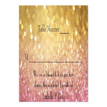 Bokeh Movie Premier Ticket Style Gold Pink Sparkle Front View