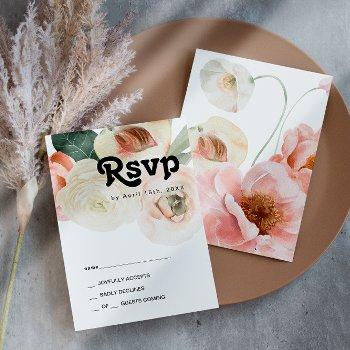 bold colorful floral | rsvp card