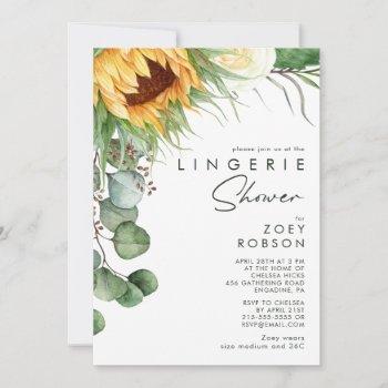 bold country sunflower | lingerie shower invitation