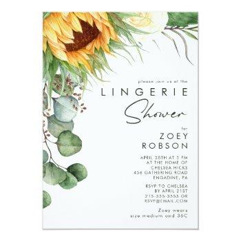 Bold Country Sunflower | Lingerie Shower Invitation Front View