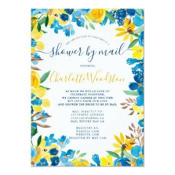 Bold Fall Sunflowers Floral Bridal Shower By Mail Invitation Front View