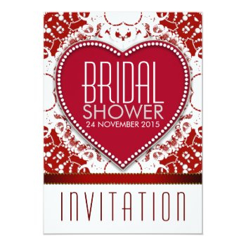 Bold Red Batik Love Heart Front View