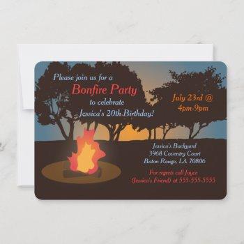 bonfire party invitation