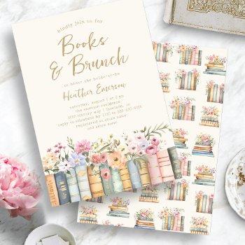 books and brunch bridal shower invitation