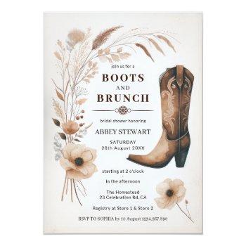 Boots And Brunch Bridal Shower  Invitation Front View