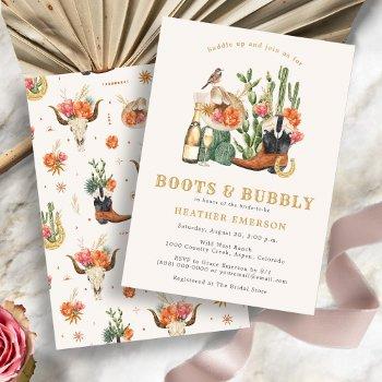 boots bridal shower invitation