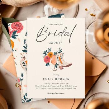 boots & bubbly western bridal shower invitation