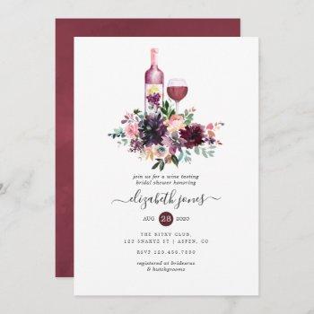 bordeaux wine tasting bridal shower invitation
