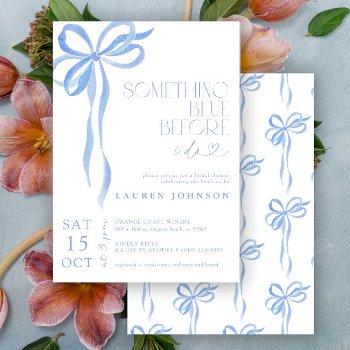 bow something blue before i do bridal shower invitation