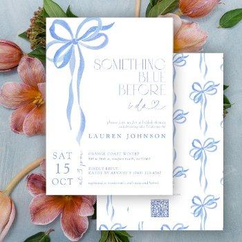 bow something blue before i do qr bridal shower invitation