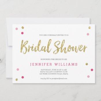 bridal bling gold | bridal shower invitation