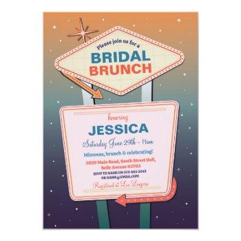 Bridal Brunch Las Vegas Party Bachelorette Shower Invitation Front View