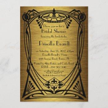 bridal shower art deco great-gatsby invitation