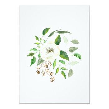 Bridal Shower Boho Eucalyptus Leaf Wreath Roses Invitation Front View