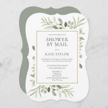 bridal shower by mail long distance greenery invitation