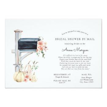 Bridal Shower By Mail Pink Pumpkin Mailbox Invitation Front View