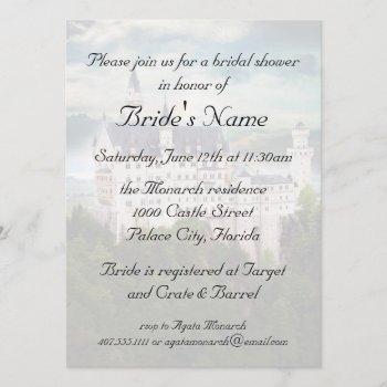 bridal shower, castle themed wedding invitation