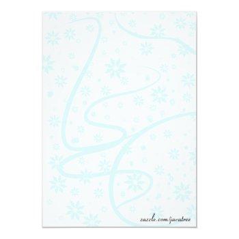 Bridal Shower Floral Blue Invitation Front View