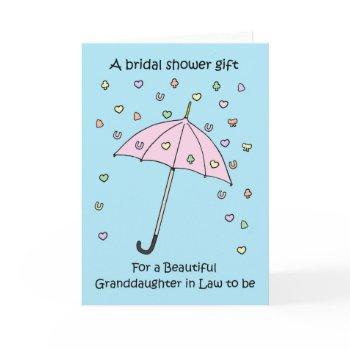 bridal shower gift for future granddaughter in law card