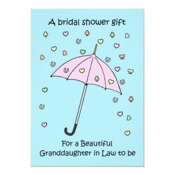 Bridal Shower Gift For Future Granddaughter In Law Card Front View