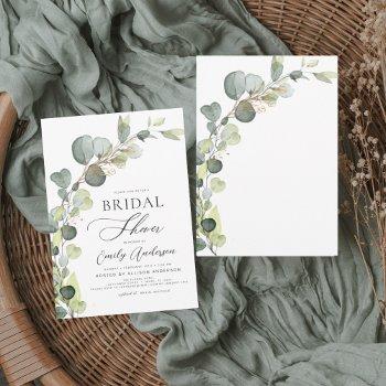bridal shower greenery eucalyptus succulent invitation