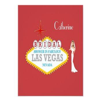 Bridal Shower In Fabulous Las Vegas Catherine Post Invitation Postcard Front View