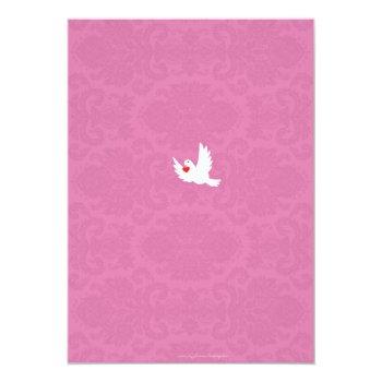 Card With White Pigeon Front View