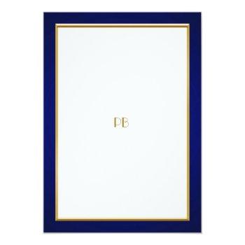 Great Gatsby, White&navy Invitation Front View