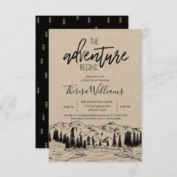 bridal shower invitation - mountain theme