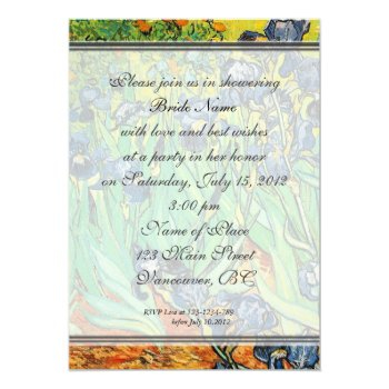 Vincent Van Gogh,irises Invitation Front View
