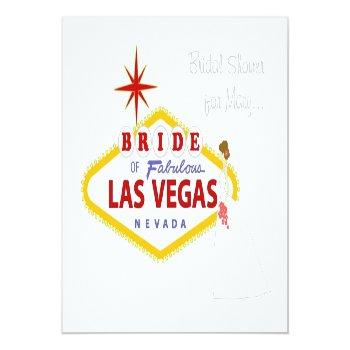 Bridal Shower Las Vegas Card Front View