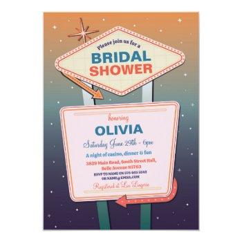 Bridal Shower Las Vegas Casino Party Bachelorette Invitation Front View