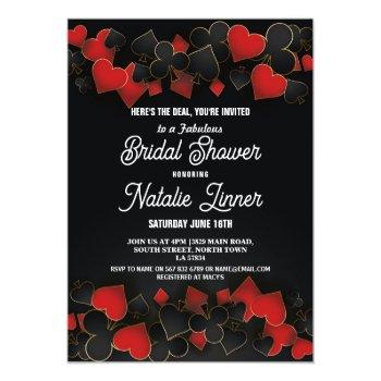 Bridal Shower Party Las Vegas Casino Royale Invite Front View