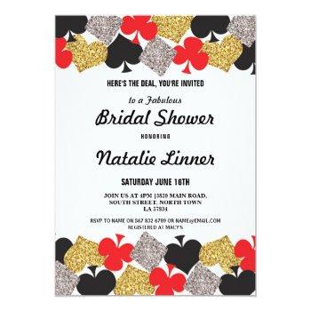 Bridal Shower Party Las Vegas Casino Royale Invite Front View