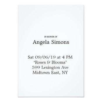 Bridal Shower Perfume Bottle Invitation Front View